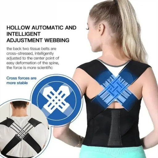 Adjustable Back Posture Belt Office Home Gym Unisex Improve Spine Clavicle Brace Posture Vest Back Posture Corrector Belt - VitalSquare