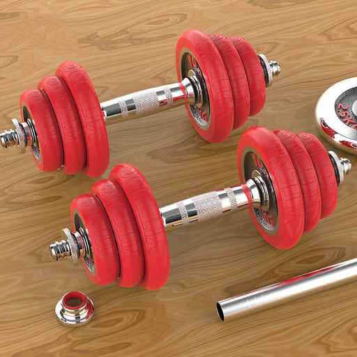 Pure Iron Solid Electroplating Dumbbells Black Lacquered Red Dumbbells - VitalSquare
