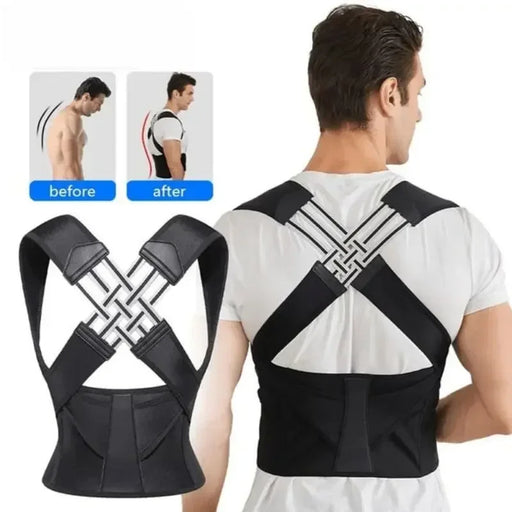 Adjustable Back Posture Belt Office Home Gym Unisex Improve Spine Clavicle Brace Posture Vest Back Posture Corrector Belt - VitalSquare